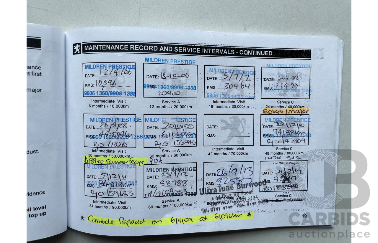 05/2005 Peugeot 307 XSR  5d Hatchback Blue 2.0L