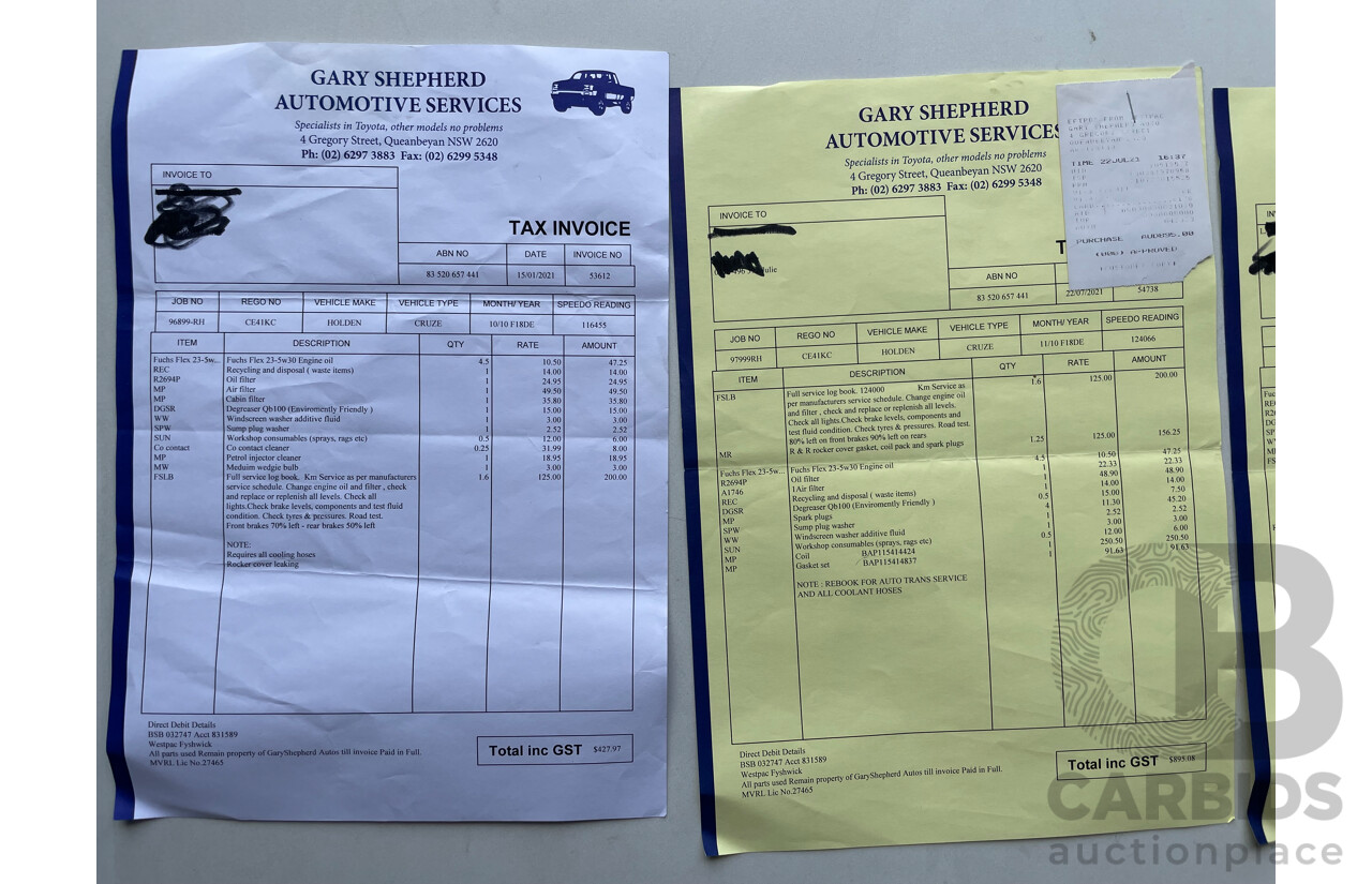 11/2010 Holden Cruze CD FWD JG 4D Sedan Silver 1.8L