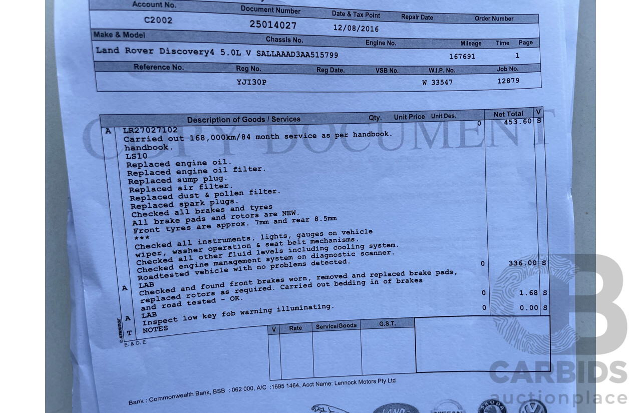 12/09 Land Rover Discovery 4 5.0 V8 4x4 MY10 4D Wagon Black 5.0L