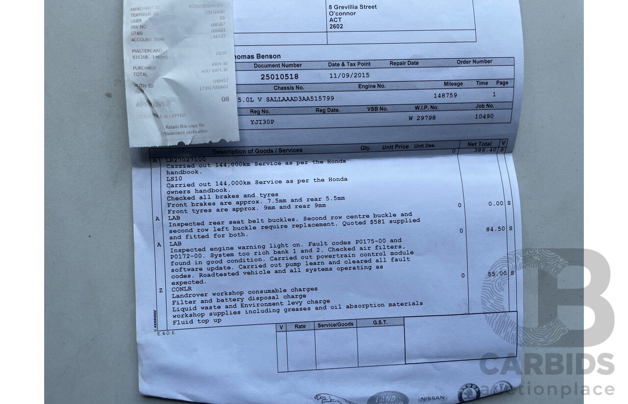 12/09 Land Rover Discovery 4 5.0 V8 4x4 MY10 4D Wagon Black 5.0L