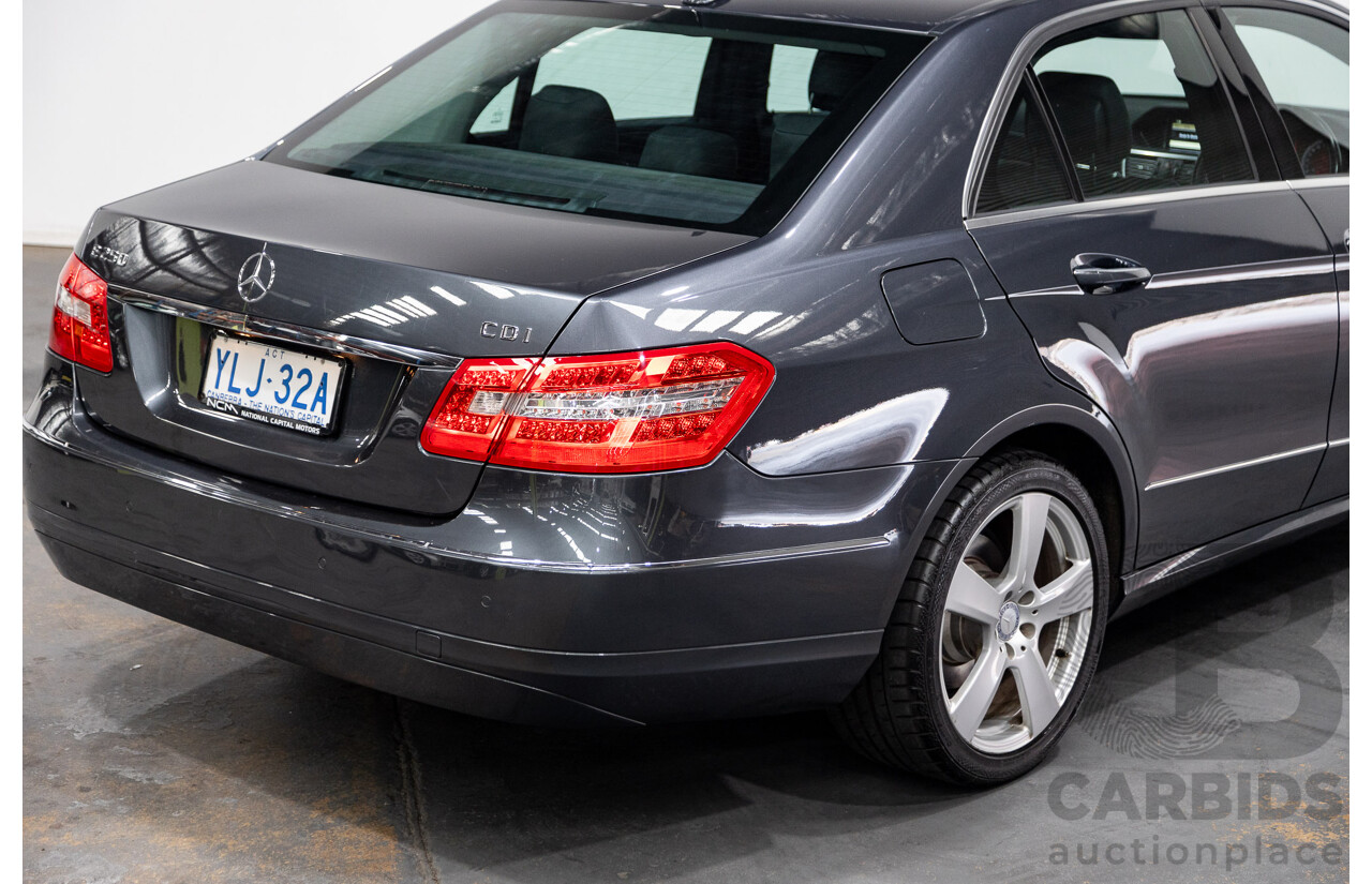 06/2011 Mercedes Benz E250 CDI Avantgarde W212 MY11 4D Sedan Tenorite Metallic Grey Turbo Diesel 2.1L