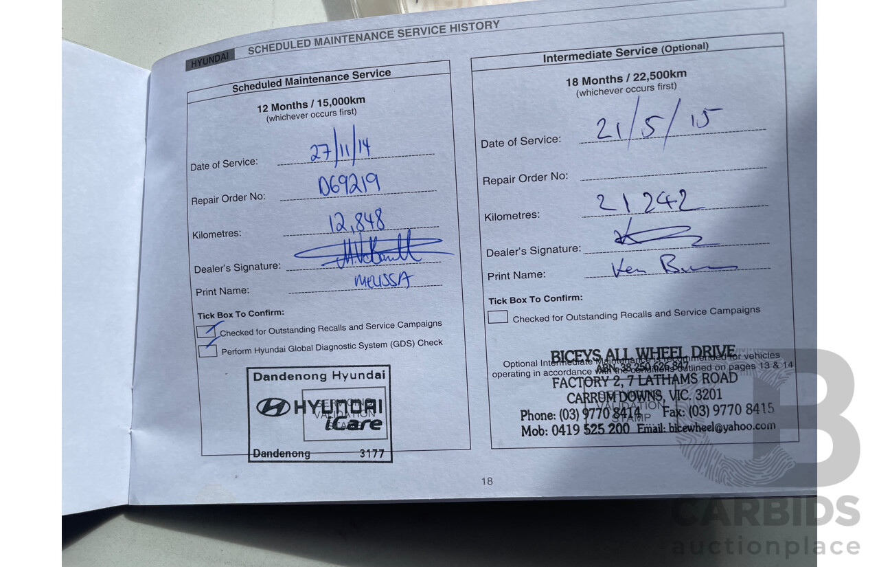 9/2013 Hyundai i30 SR GD MY14 5d Hatchback Black 2.0L