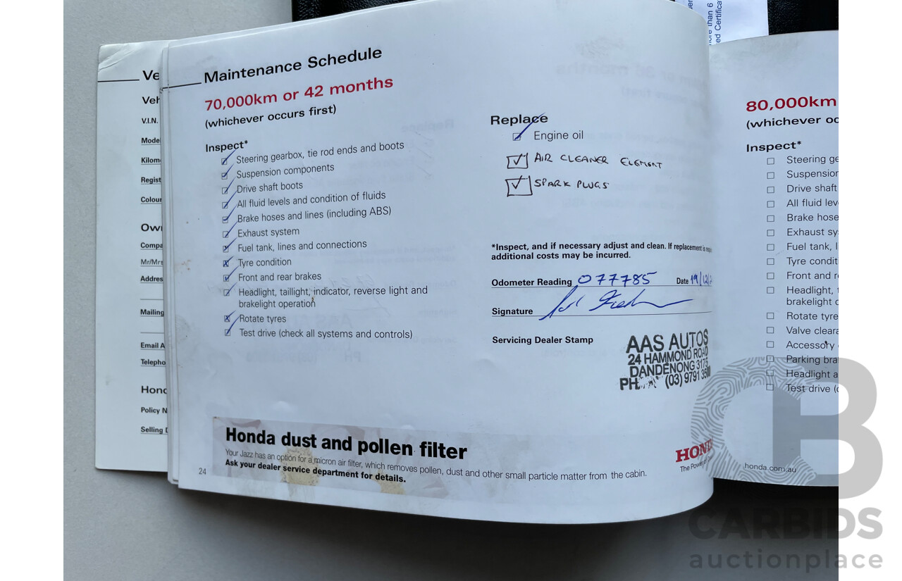 9/2006 Honda Jazz GLi MY06 5d Hatchback Black 1.3L