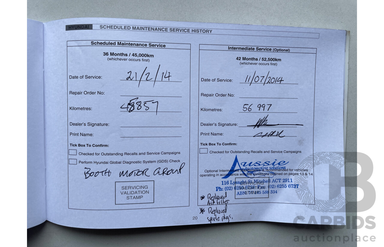 08/12 Hyundai Ix35 ELITE (AWD) AWD LM MY13 4D Wagon Red 2.4L