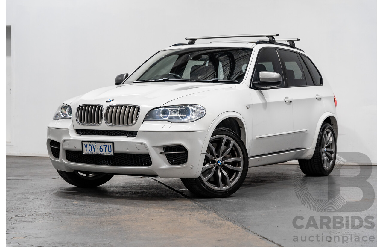 04/2013 BMW X5 M50d 4x4 E70 MY12 Upgrade 4D Wagon Alpine White Triple Turbo Diesel 3.0L