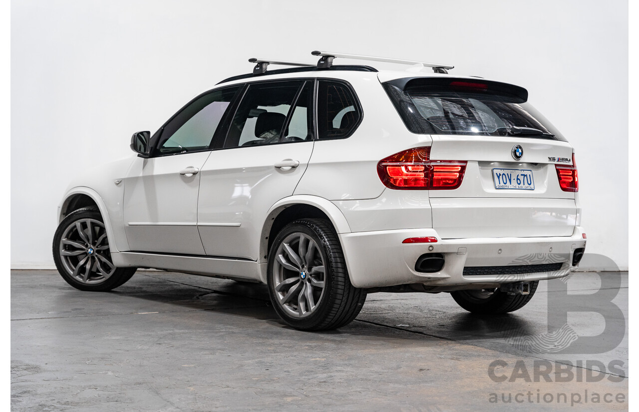 04/2013 BMW X5 M50d 4x4 E70 MY12 Upgrade 4D Wagon Alpine White Triple Turbo Diesel 3.0L