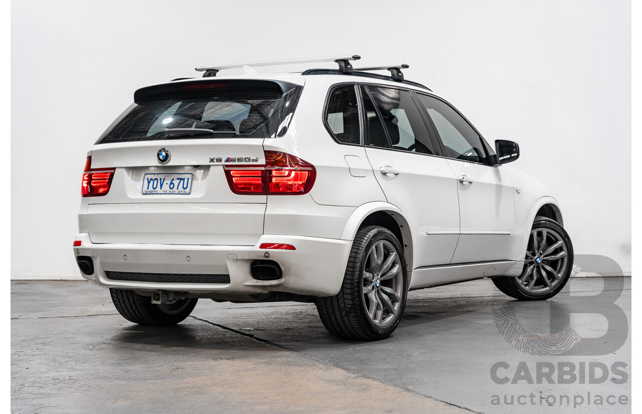 04/2013 BMW X5 M50d 4x4 E70 MY12 Upgrade 4D Wagon Alpine White Triple Turbo Diesel 3.0L