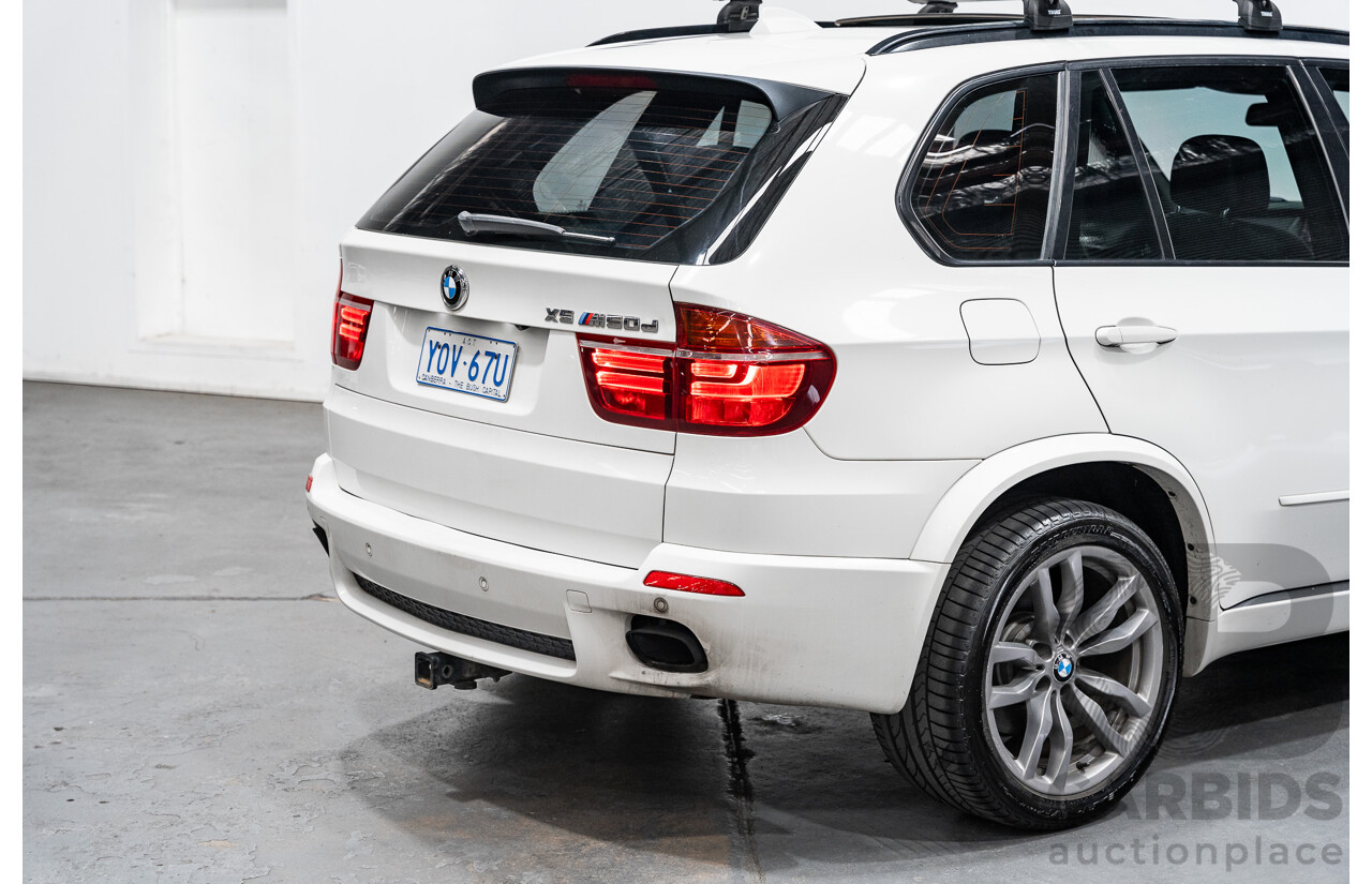 04/2013 BMW X5 M50d 4x4 E70 MY12 Upgrade 4D Wagon Alpine White Triple Turbo Diesel 3.0L