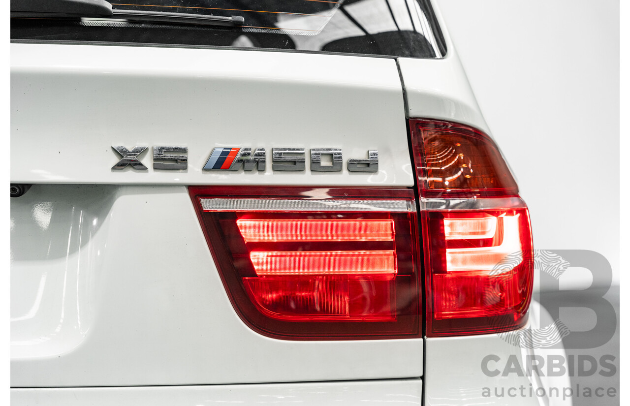 04/2013 BMW X5 M50d 4x4 E70 MY12 Upgrade 4D Wagon Alpine White Triple Turbo Diesel 3.0L