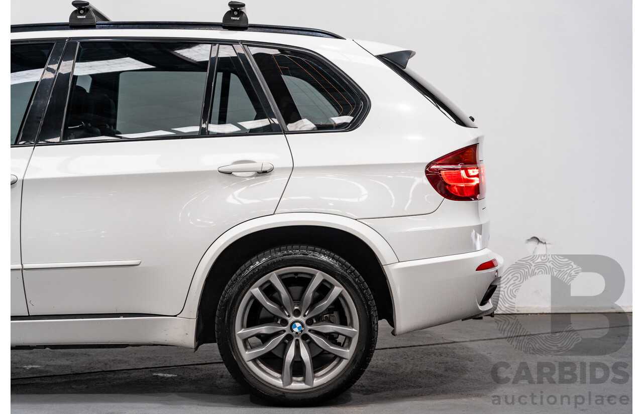 04/2013 BMW X5 M50d 4x4 E70 MY12 Upgrade 4D Wagon Alpine White Triple Turbo Diesel 3.0L