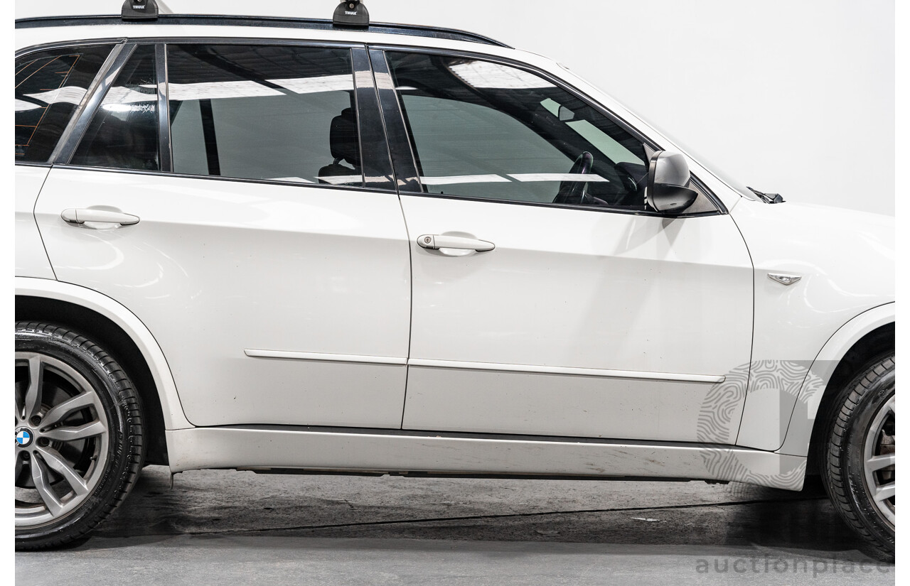 04/2013 BMW X5 M50d 4x4 E70 MY12 Upgrade 4D Wagon Alpine White Triple Turbo Diesel 3.0L