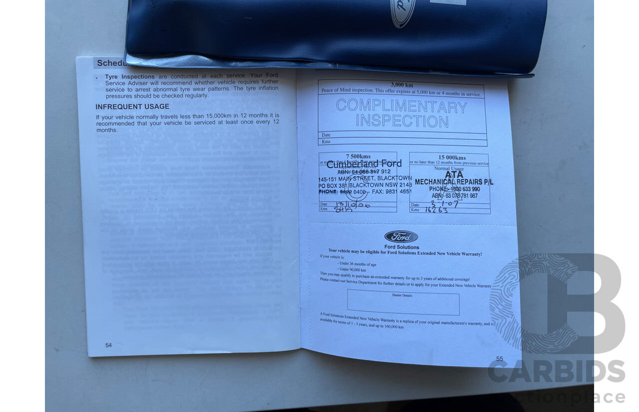 06/06 Ford Falcon RTV RWD BF Utility White 4.0L