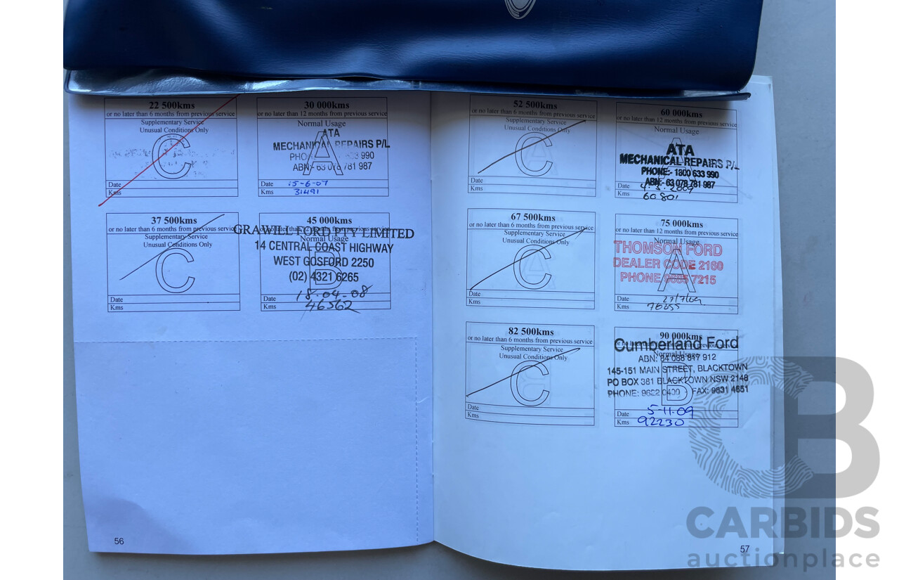 06/06 Ford Falcon RTV RWD BF Utility White 4.0L