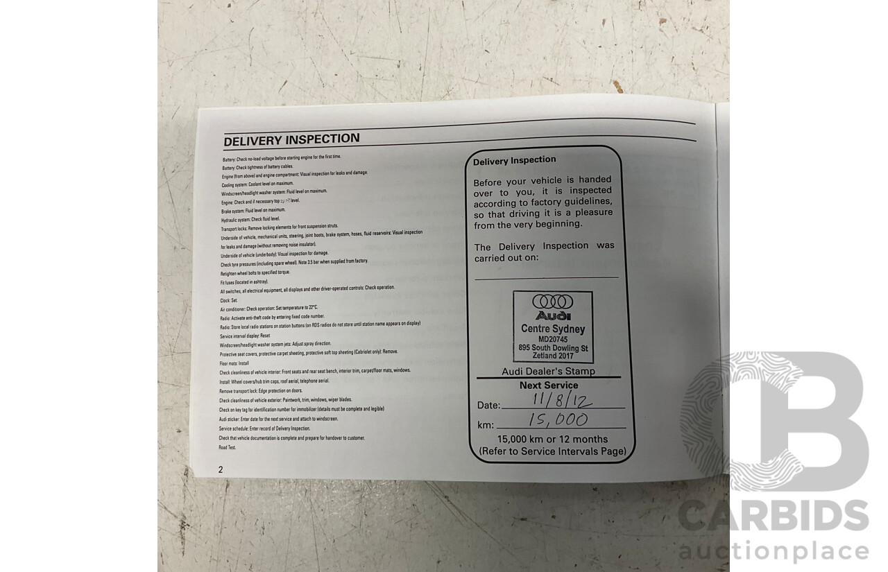 8/2011 Audi A5 2.0 TFSI Quattro (AWD) 8T MY11 2d Cabriolet Metallic Brown Turbo 2.0L