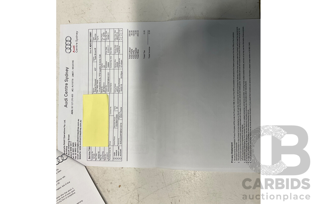 8/2011 Audi A5 2.0 TFSI Quattro (AWD) 8T MY11 2d Cabriolet Metallic Brown Turbo 2.0L