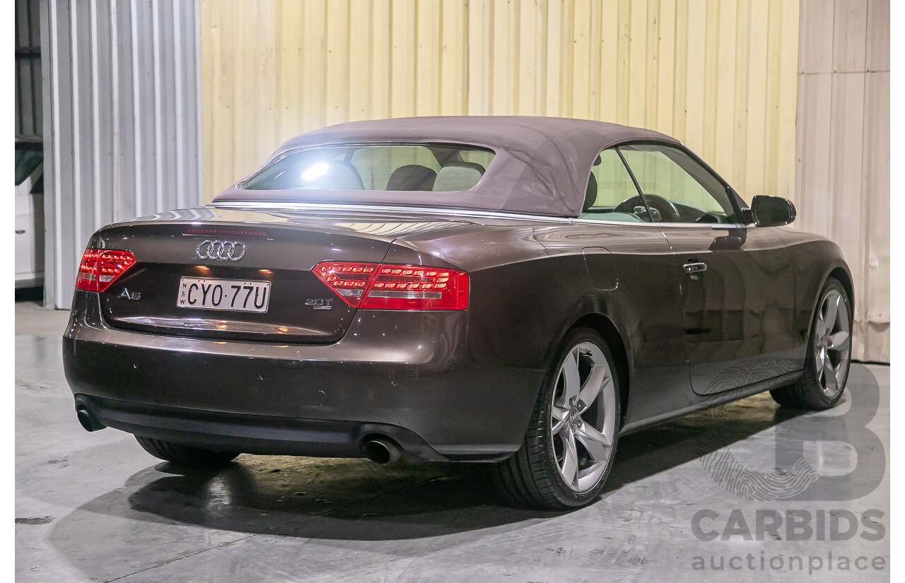 8/2011 Audi A5 2.0 TFSI Quattro (AWD) 8T MY11 2d Cabriolet Metallic Brown Turbo 2.0L