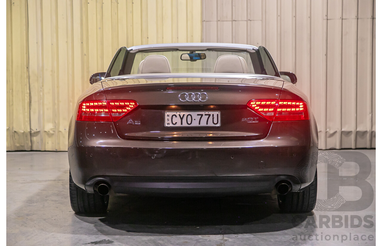 8/2011 Audi A5 2.0 TFSI Quattro (AWD) 8T MY11 2d Cabriolet Metallic Brown Turbo 2.0L