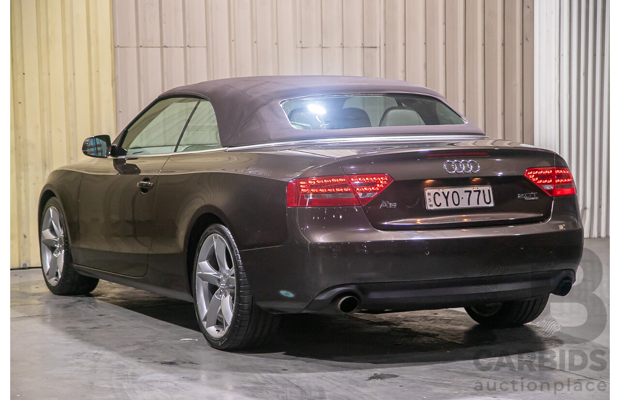 8/2011 Audi A5 2.0 TFSI Quattro (AWD) 8T MY11 2d Cabriolet Metallic Brown Turbo 2.0L