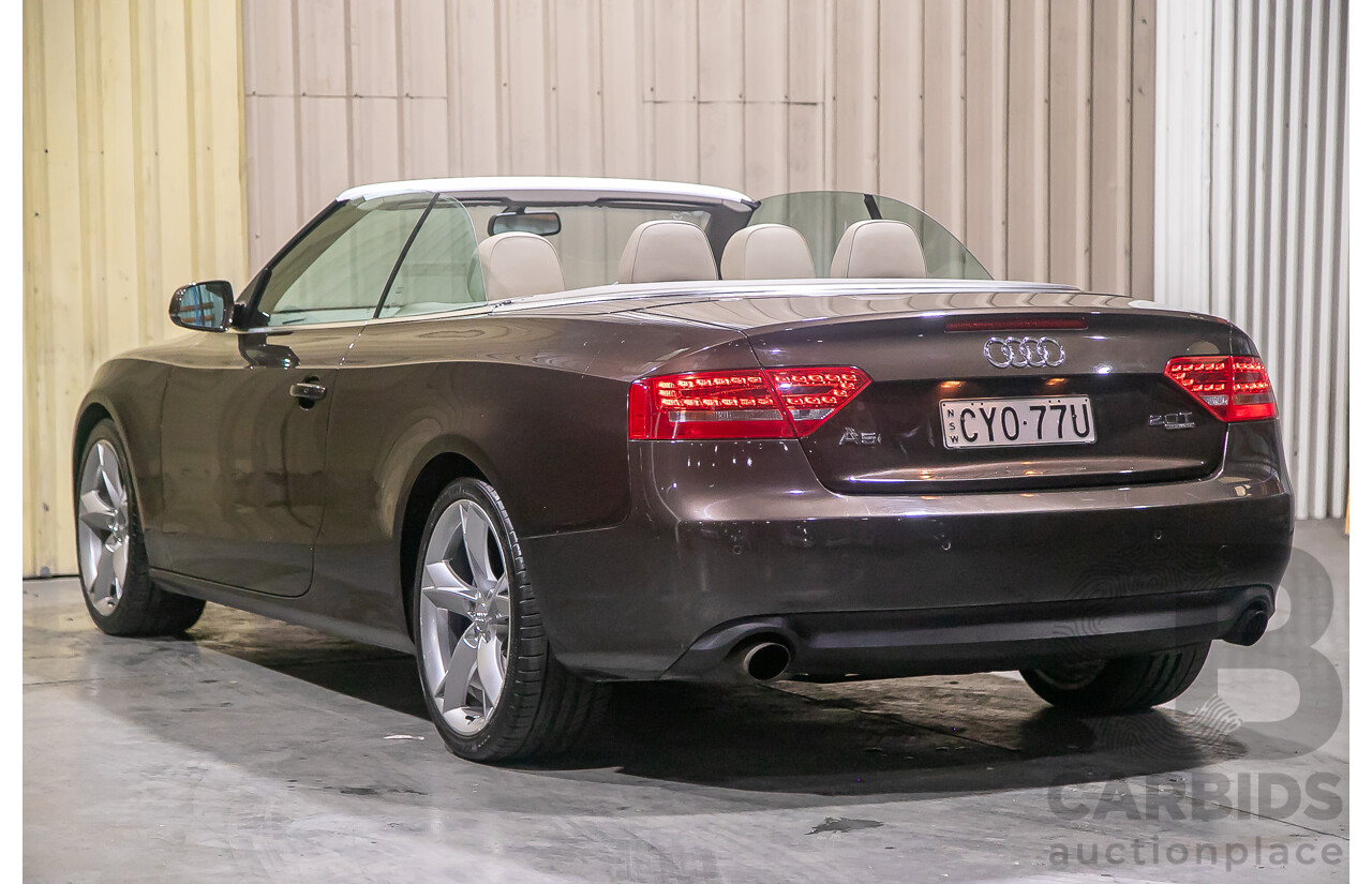 8/2011 Audi A5 2.0 TFSI Quattro (AWD) 8T MY11 2d Cabriolet Metallic Brown Turbo 2.0L