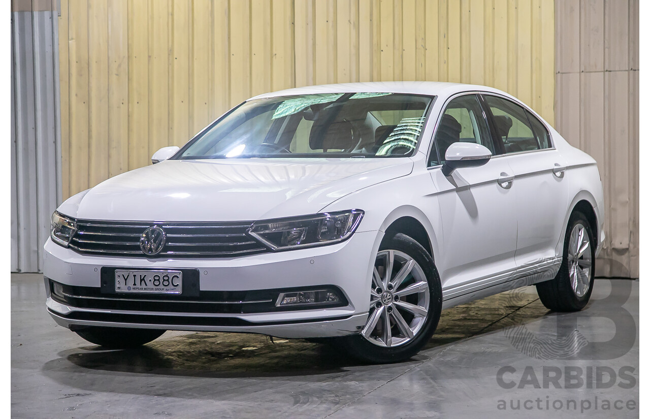 4/2018 Volkswagen Passat 132 TSI Comfortline 3C 4d Sedan White Turbo 1.8L