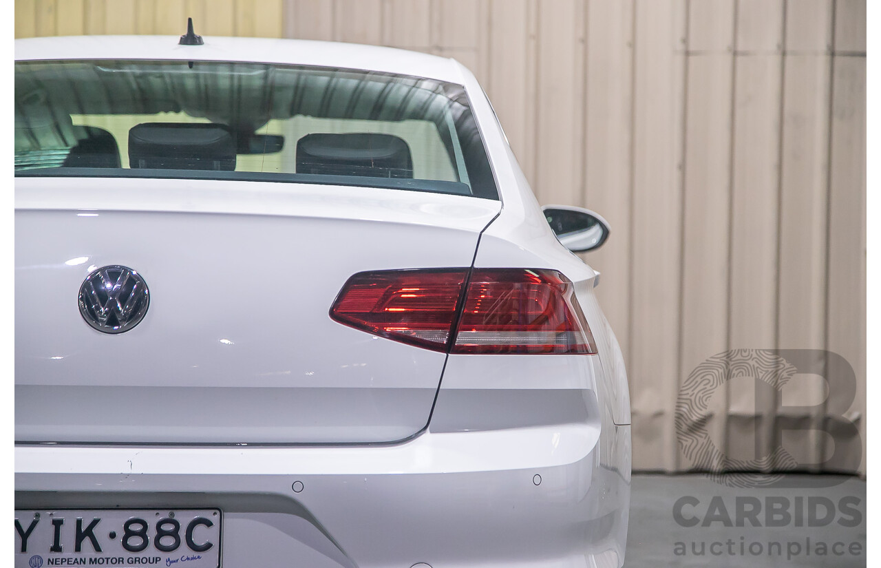 4/2018 Volkswagen Passat 132 TSI Comfortline 3C 4d Sedan White Turbo 1.8L