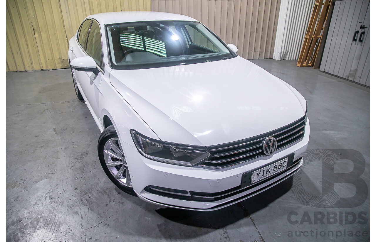 4/2018 Volkswagen Passat 132 TSI Comfortline 3C 4d Sedan White Turbo 1.8L