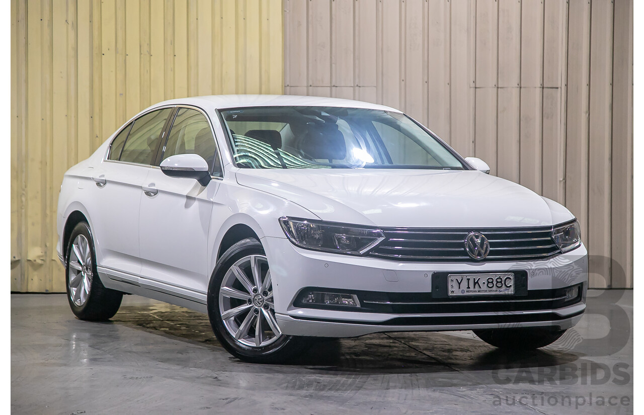 4/2018 Volkswagen Passat 132 TSI Comfortline 3C 4d Sedan White Turbo 1.8L
