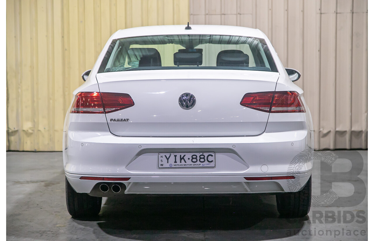 4/2018 Volkswagen Passat 132 TSI Comfortline 3C 4d Sedan White Turbo 1.8L
