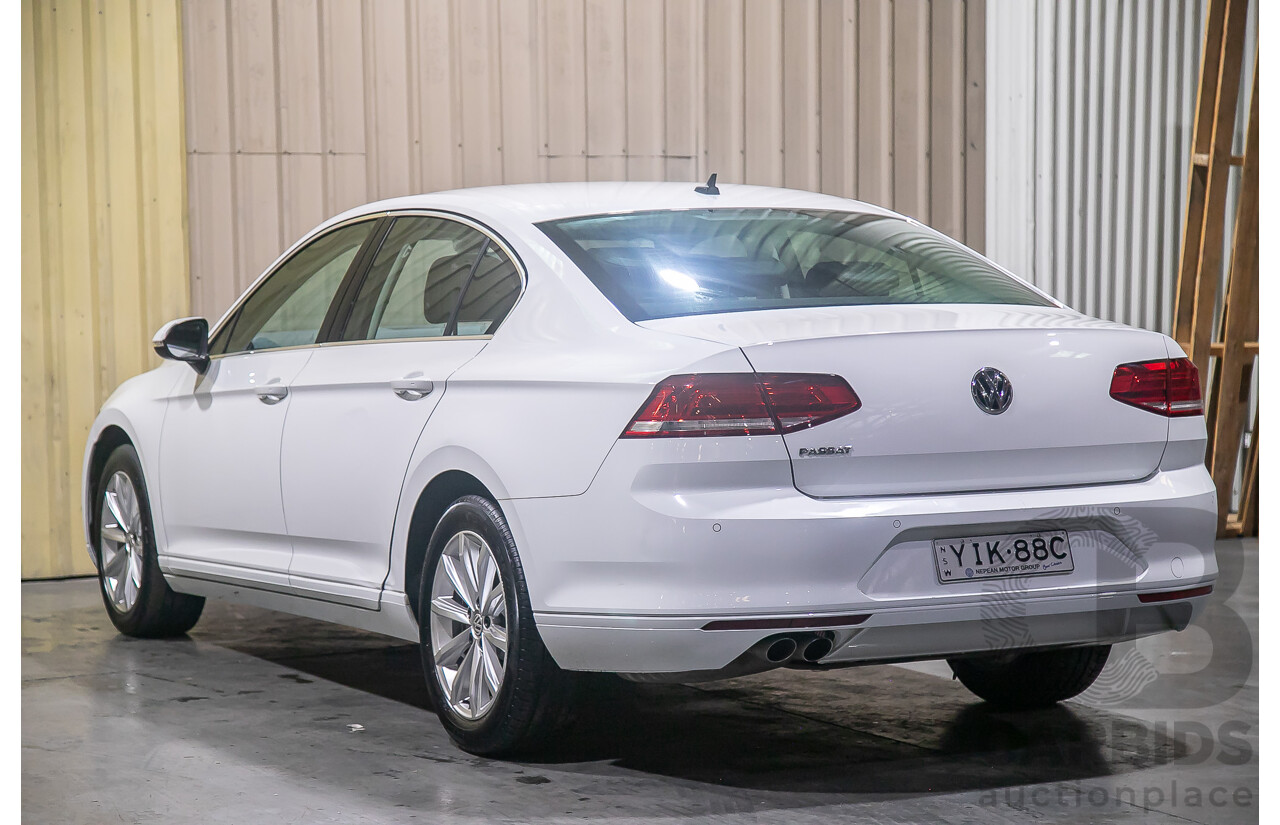4/2018 Volkswagen Passat 132 TSI Comfortline 3C 4d Sedan White Turbo 1.8L