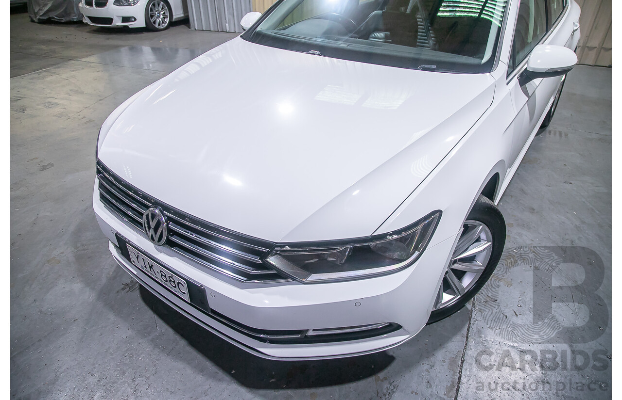 4/2018 Volkswagen Passat 132 TSI Comfortline 3C 4d Sedan White Turbo 1.8L