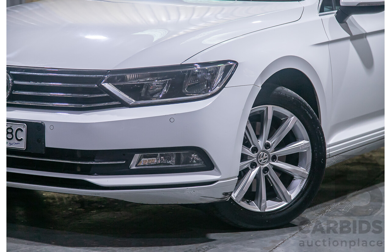 4/2018 Volkswagen Passat 132 TSI Comfortline 3C 4d Sedan White Turbo 1.8L