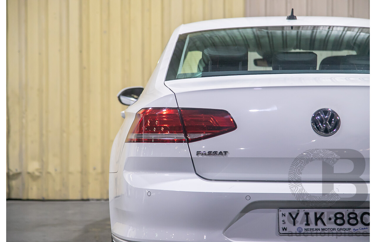 4/2018 Volkswagen Passat 132 TSI Comfortline 3C 4d Sedan White Turbo 1.8L
