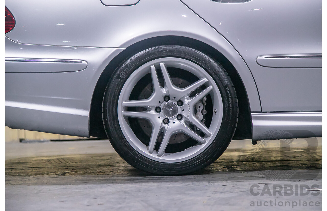 10/2004 Mercedes Benz E55 AMG W211 4d Sedan Brilliant Silver Metallic Supercharged V8 5.4L