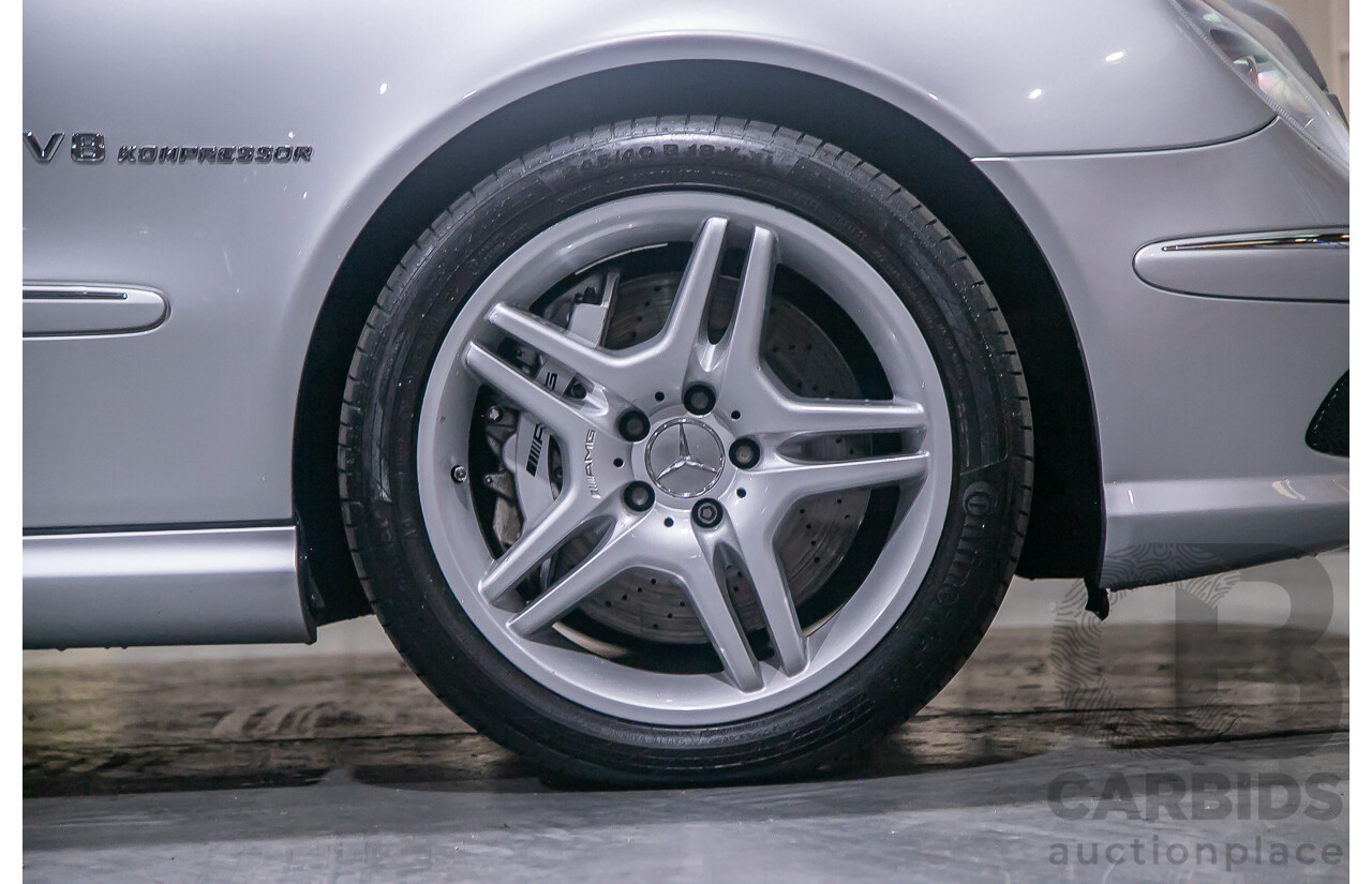 10/2004 Mercedes Benz E55 AMG W211 4d Sedan Brilliant Silver Metallic Supercharged V8 5.4L