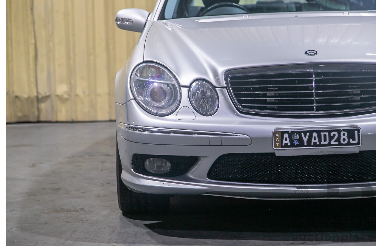 10/2004 Mercedes Benz E55 AMG W211 4d Sedan Brilliant Silver Metallic Supercharged V8 5.4L