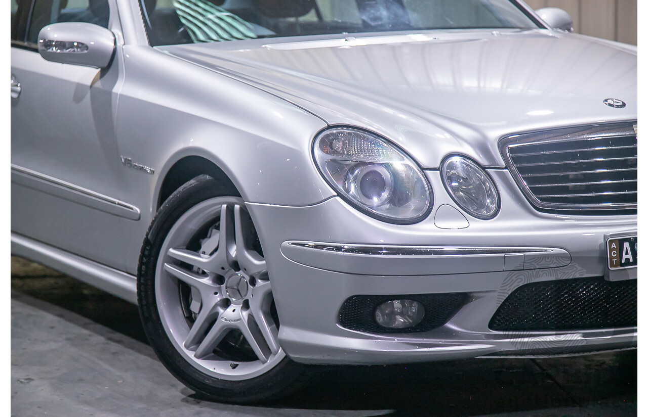 10/2004 Mercedes Benz E55 AMG W211 4d Sedan Brilliant Silver Metallic Supercharged V8 5.4L