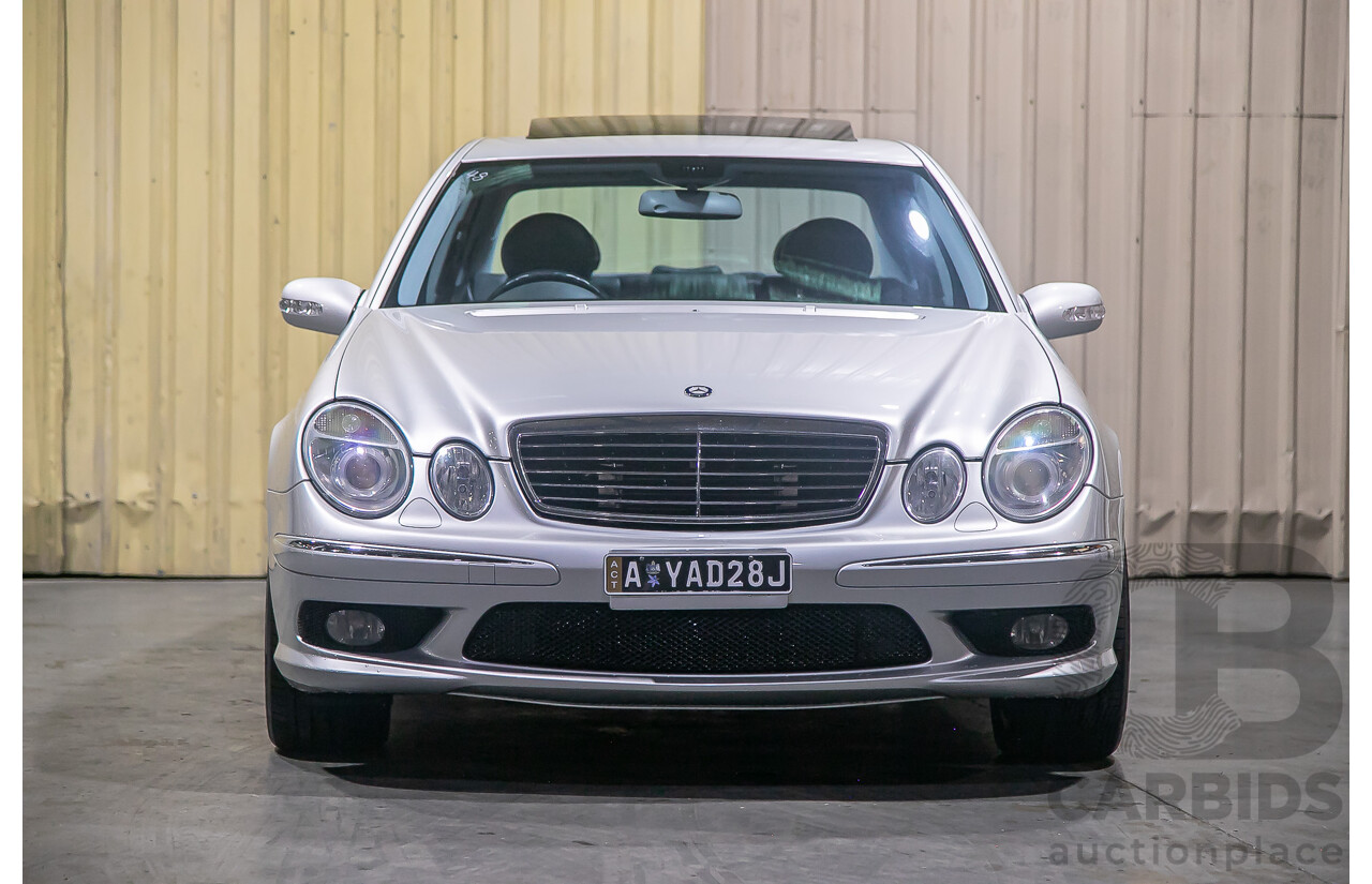 10/2004 Mercedes Benz E55 AMG W211 4d Sedan Brilliant Silver Metallic Supercharged V8 5.4L