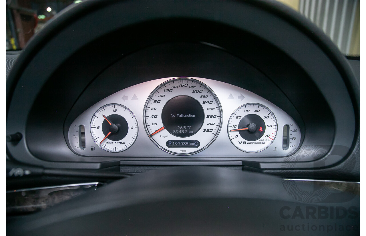 10/2004 Mercedes Benz E55 AMG W211 4d Sedan Brilliant Silver Metallic Supercharged V8 5.4L