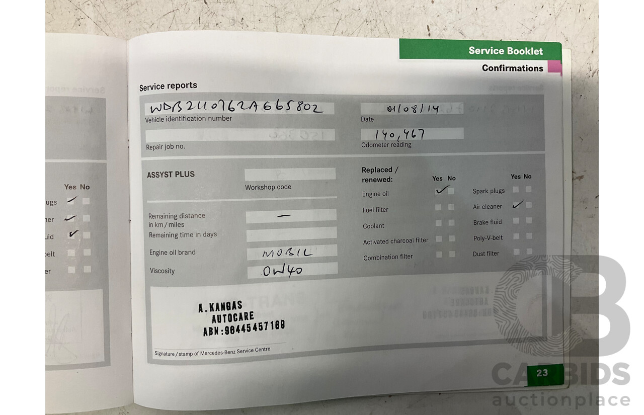 10/2004 Mercedes Benz E55 AMG W211 4d Sedan Brilliant Silver Metallic Supercharged V8 5.4L