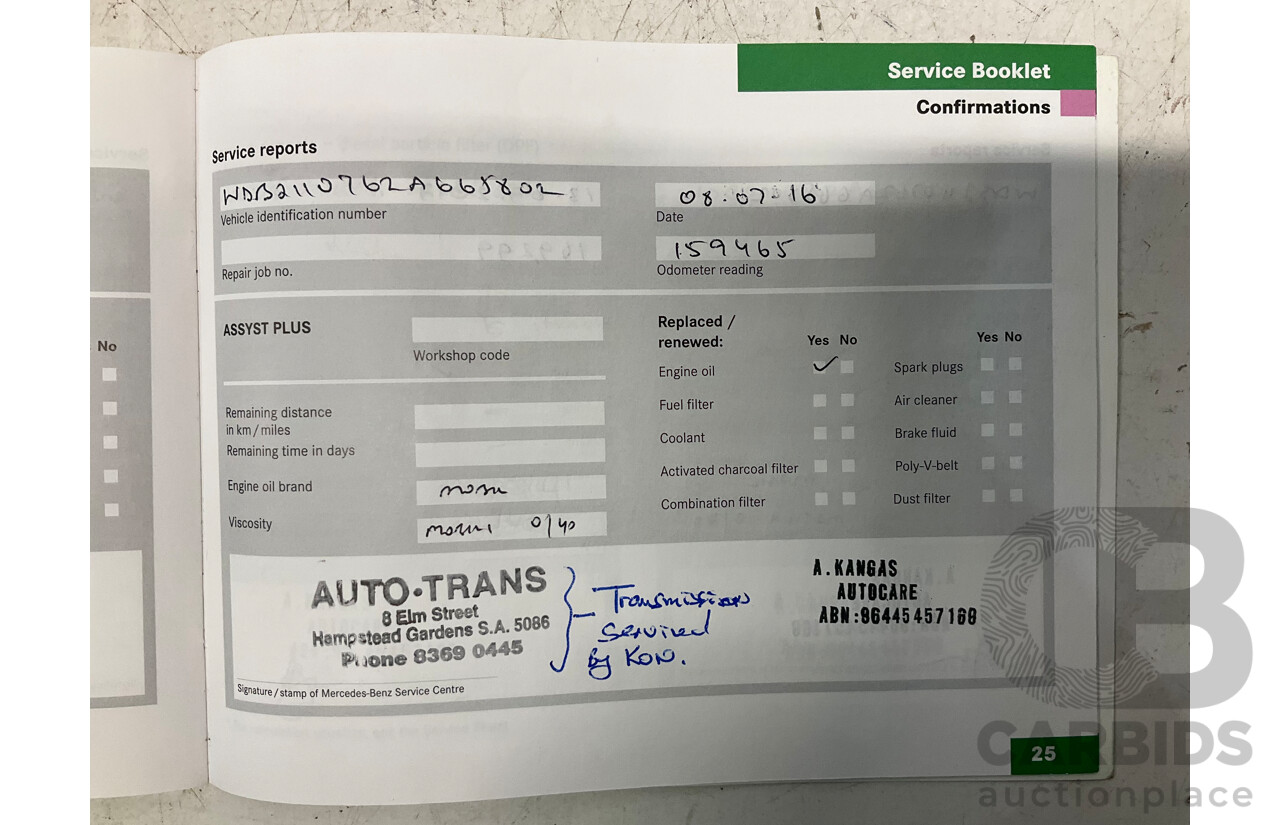 10/2004 Mercedes Benz E55 AMG W211 4d Sedan Brilliant Silver Metallic Supercharged V8 5.4L