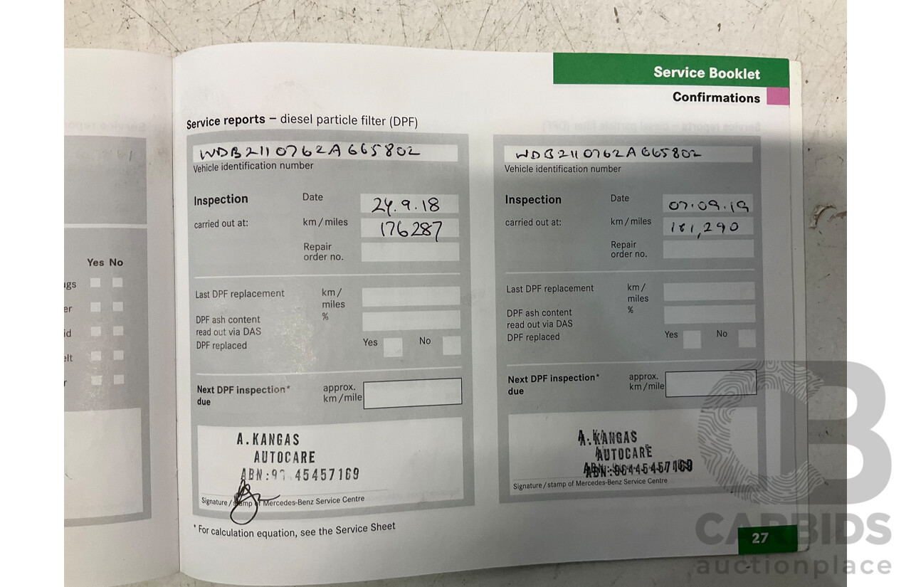 10/2004 Mercedes Benz E55 AMG W211 4d Sedan Brilliant Silver Metallic Supercharged V8 5.4L