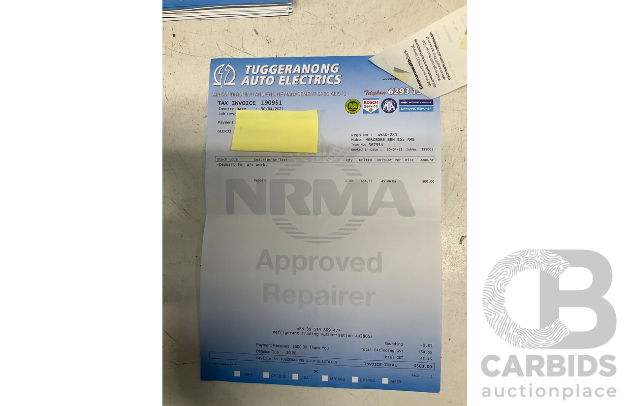 10/2004 Mercedes Benz E55 AMG W211 4d Sedan Brilliant Silver Metallic Supercharged V8 5.4L