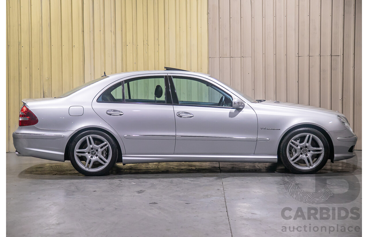 10/2004 Mercedes Benz E55 AMG W211 4d Sedan Brilliant Silver Metallic Supercharged V8 5.4L