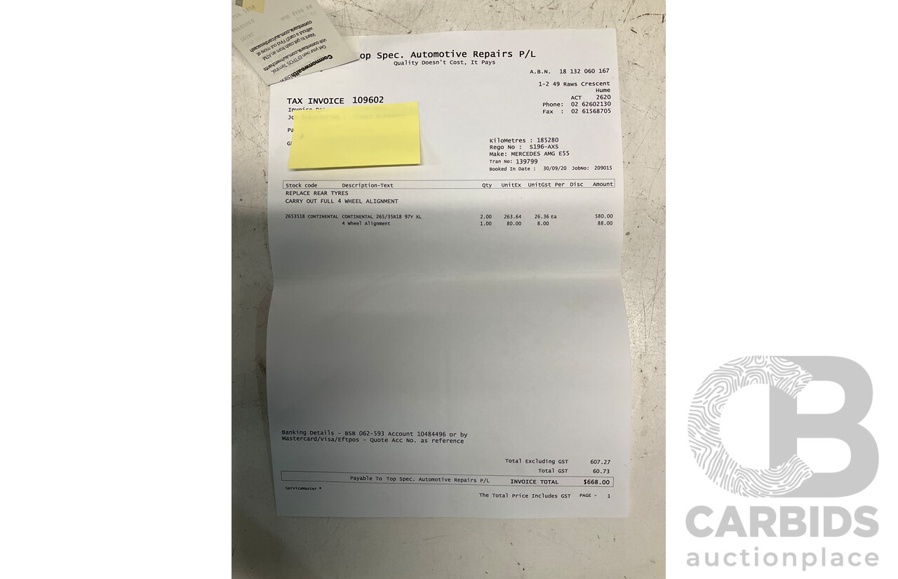 10/2004 Mercedes Benz E55 AMG W211 4d Sedan Brilliant Silver Metallic Supercharged V8 5.4L