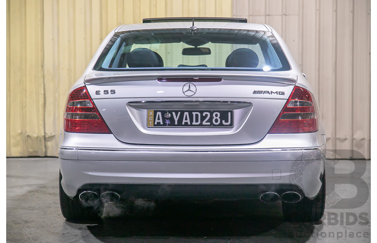 10/2004 Mercedes Benz E55 AMG W211 4d Sedan Brilliant Silver Metallic Supercharged V8 5.4L