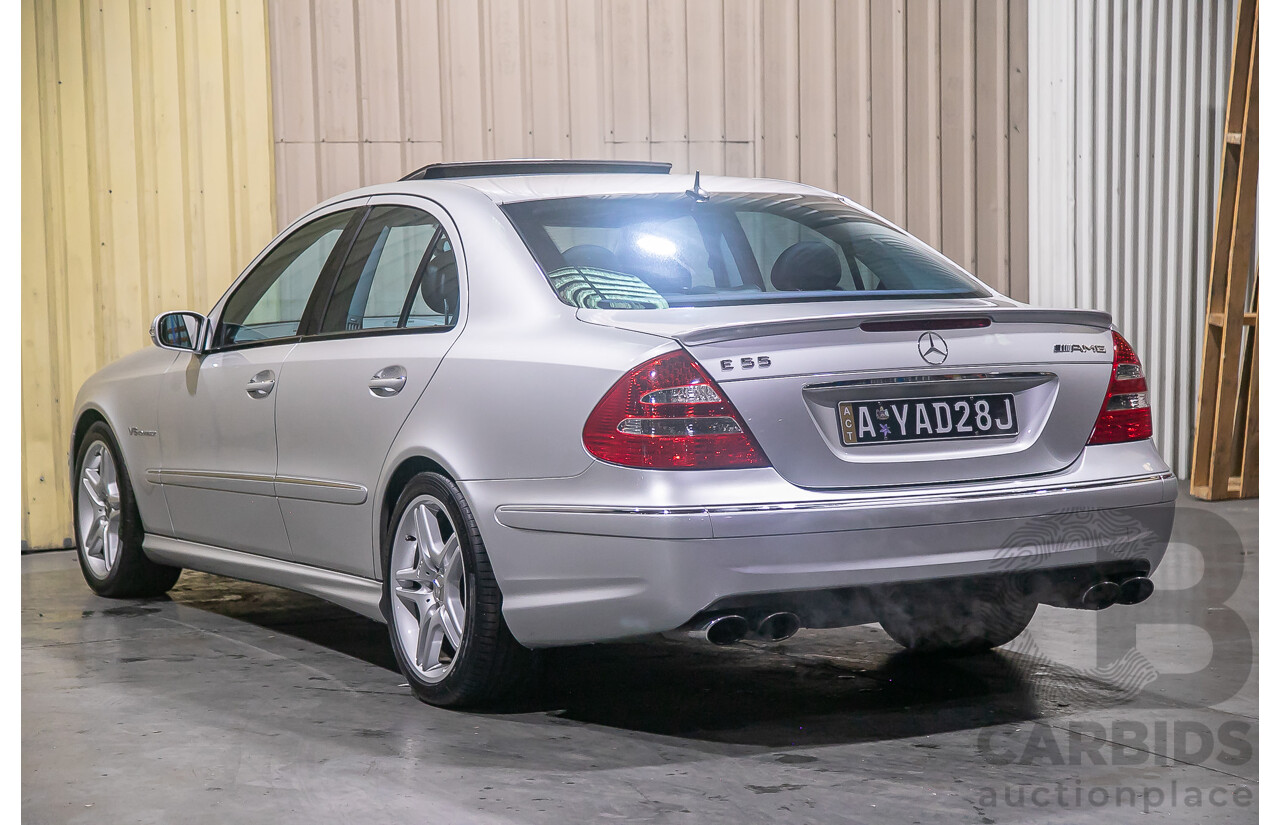 10/2004 Mercedes Benz E55 AMG W211 4d Sedan Brilliant Silver Metallic Supercharged V8 5.4L