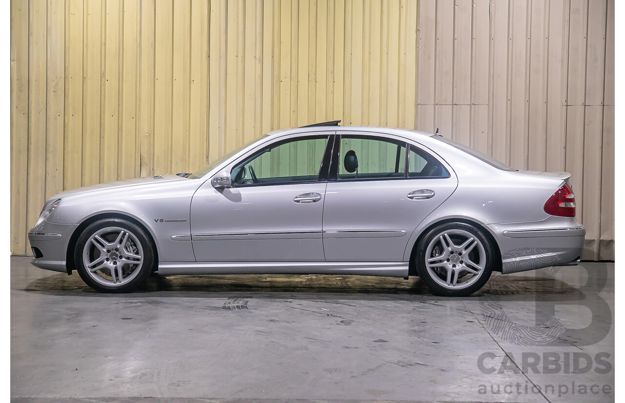 10/2004 Mercedes Benz E55 AMG W211 4d Sedan Brilliant Silver Metallic Supercharged V8 5.4L