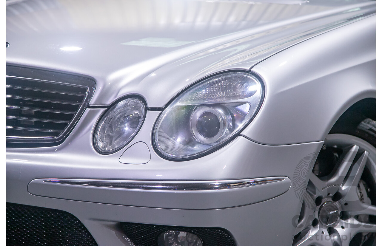10/2004 Mercedes Benz E55 AMG W211 4d Sedan Brilliant Silver Metallic Supercharged V8 5.4L