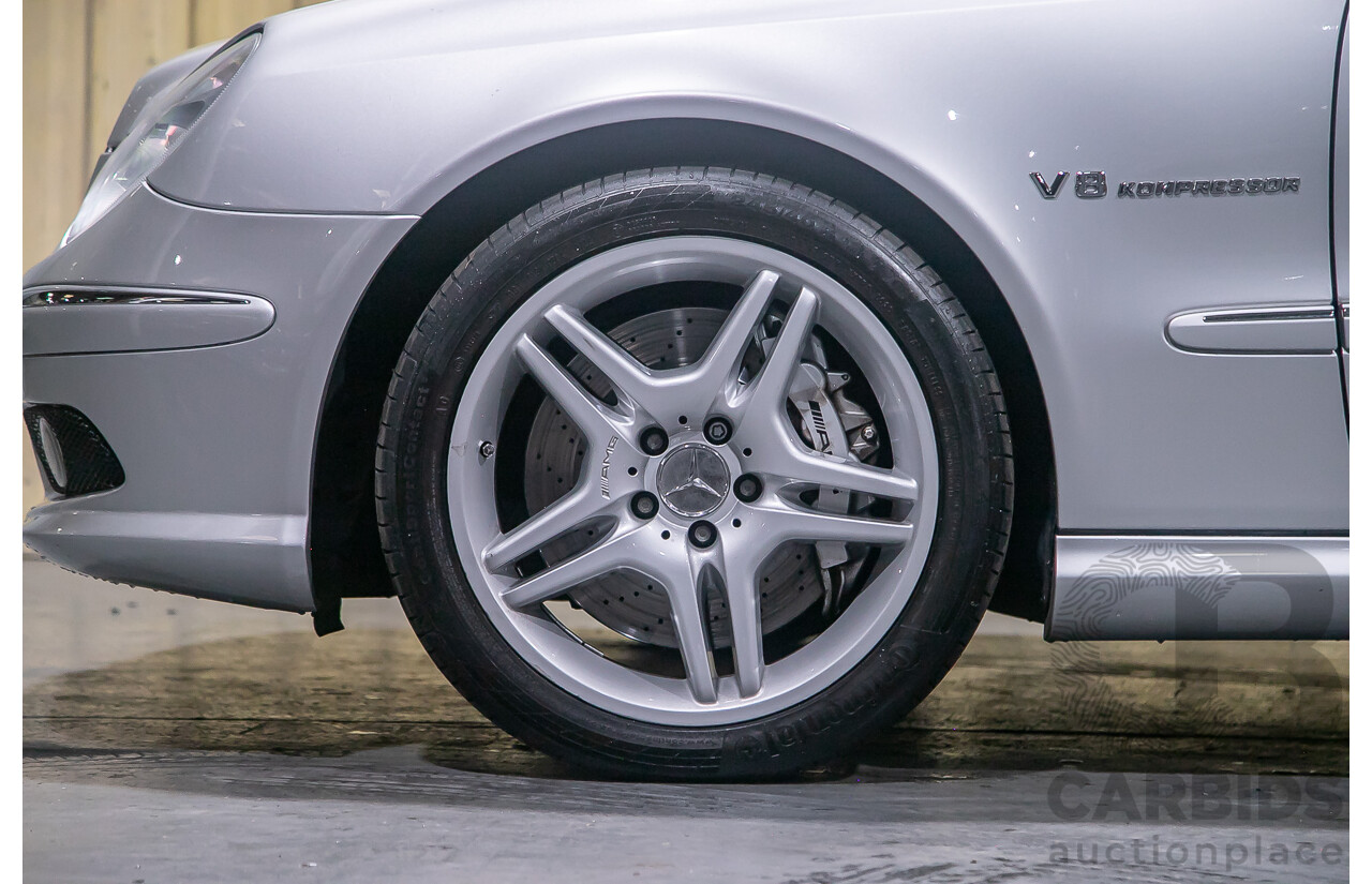 10/2004 Mercedes Benz E55 AMG W211 4d Sedan Brilliant Silver Metallic Supercharged V8 5.4L