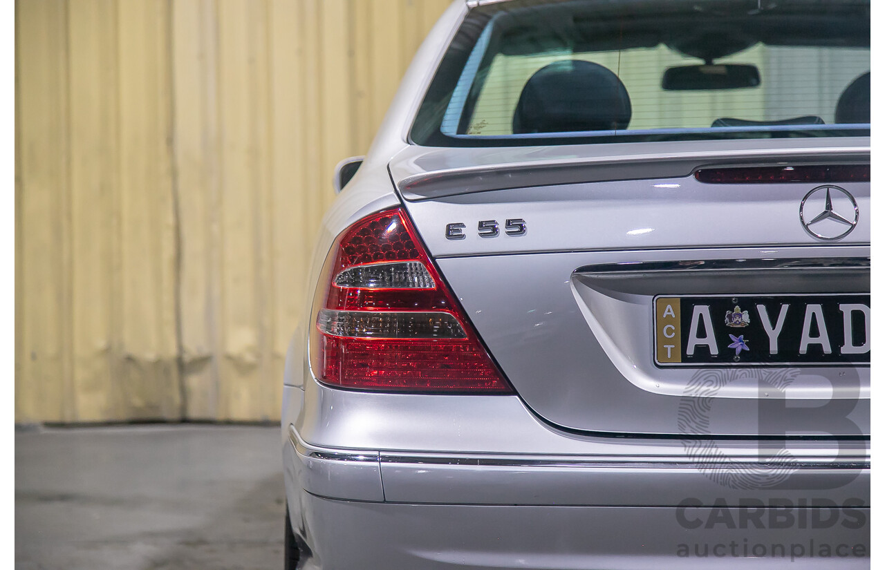 10/2004 Mercedes Benz E55 AMG W211 4d Sedan Brilliant Silver Metallic Supercharged V8 5.4L